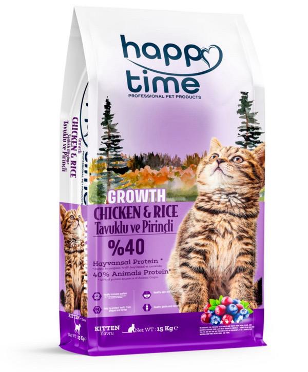 HAPPY TİME KITTEN CAT FOOD TAVUKLU 15 KG